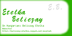 etelka beliczay business card